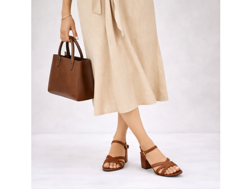 Sandali cinturino regolabile- tacco 7,0 cm