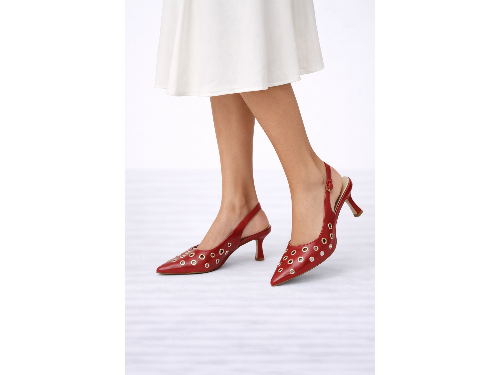 Decolletè borchie - tacco7,0 cm