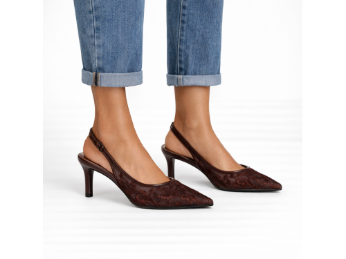 Decolletè ricamati - tacco 8,5 cm