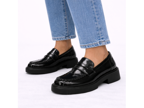 Mocassini con intreccio- tacco 4,5 cm