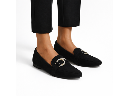 Mocassini con accessorio  - tacco 1,0 cm