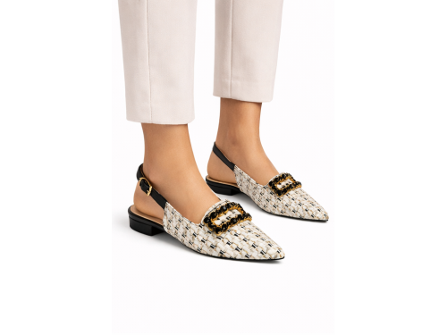 Sandali bassi - applicazione accessorio - tacco 2,5 cm