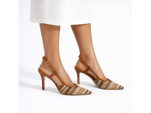 Decolletè con cinturino regolabile - tacco 8,5 cm