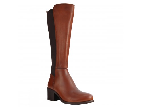 Stivali in pelle di vitello con fascia elastica