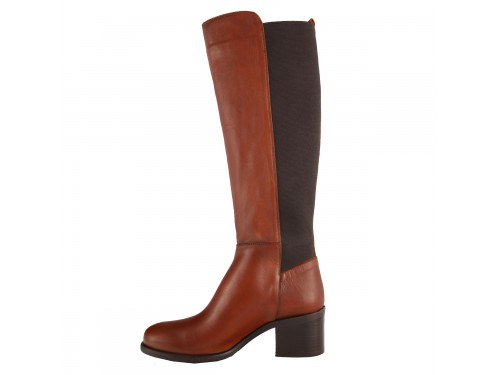 Stivali in pelle di vitello con fascia elastica