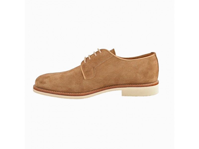 Derby in camoscio con suola in vera gomma antiscivolo Imperatrice Calzature Home