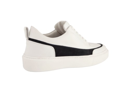 Sneakers in pelle di vitello e camoscio